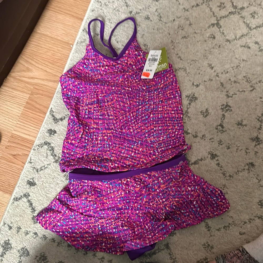 Kids tankini size 6x-7. LLBean   NWT